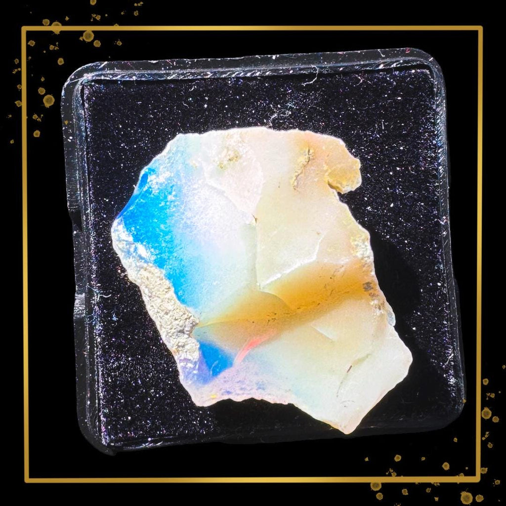 Ethiopian Welo Opal — Skyfire Veil Slice | Ethical Specimen | Lightstone | Metta-Blessed™
