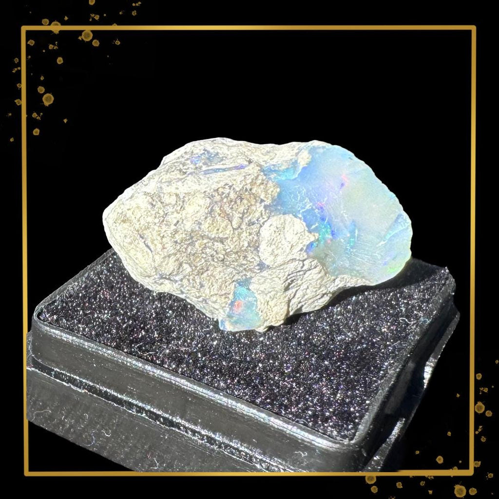 Ethiopian Welo Opal — Ocean-Flame Matrix | Ethical Specimen | Lightstone | Metta-Blessed™