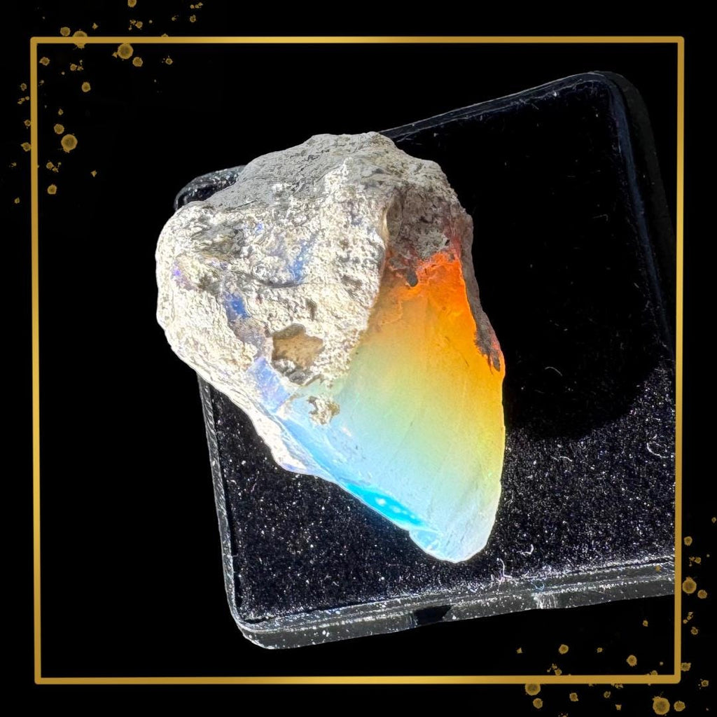 Ethiopian Welo Opal — Ocean-Flame Matrix | Ethical Specimen | Lightstone | Metta-Blessed™
