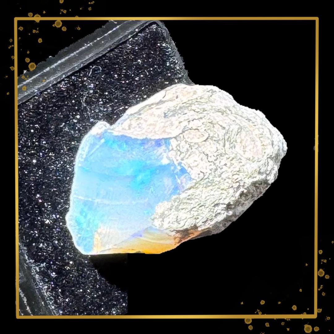 Ethiopian Welo Opal — Ocean-Flame Matrix | Ethical Specimen | Lightstone | Metta-Blessed™