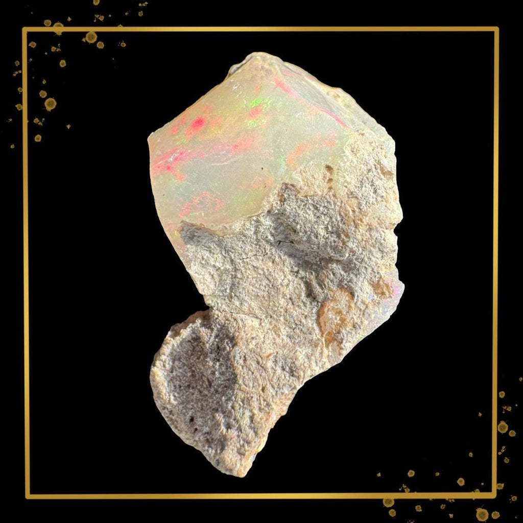 Ethiopian Welo Opal — Fire Heart of Earth in Matrix | Ethical Specimen | Lightstone | Metta-Blessed™