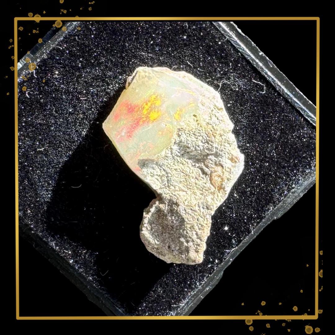 Ethiopian Welo Opal — Fire Heart of Earth in Matrix | Ethical Specimen | Lightstone | Metta-Blessed™