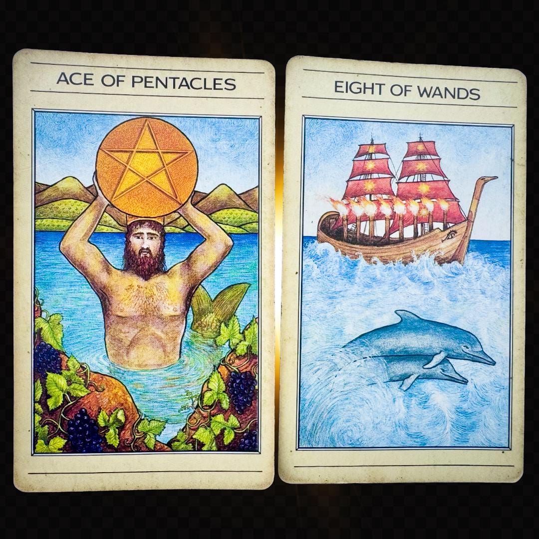 Hermetic Tarot Deck with Cloth: Golden Dawn, Practitioner's Legacy | Worked Deck | Metta-Blessed™