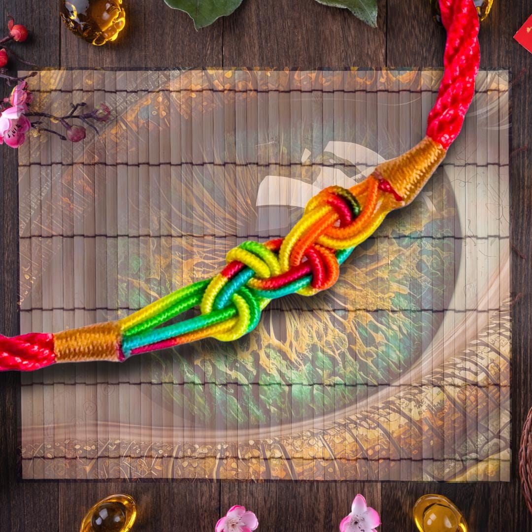 Dragons Eye Lucky Knot Bracelet - Metta-Blessed Energy Amulet