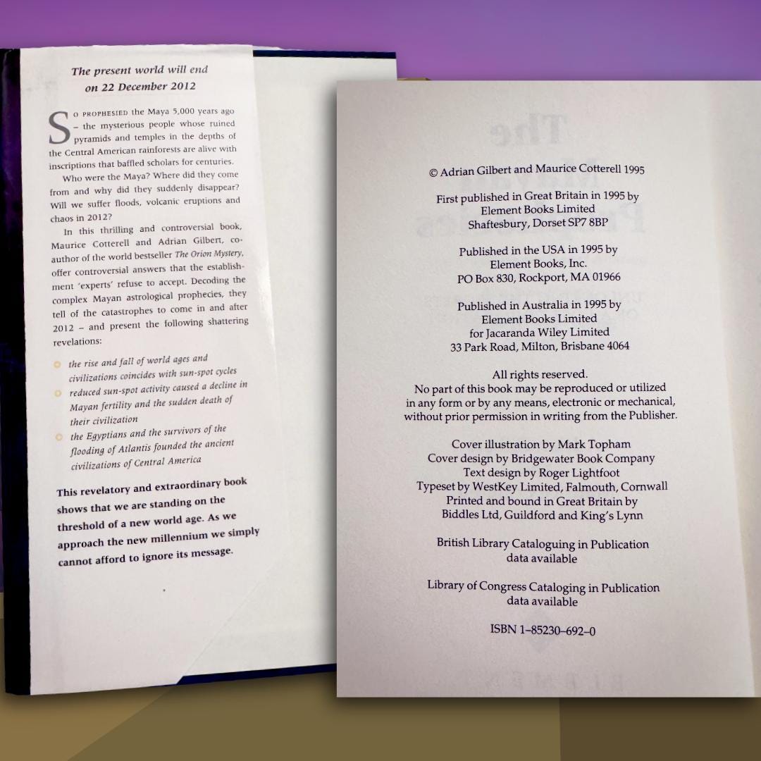 Mayan Prophecies First Edition Hardback Books: Sacred Text Pair (1996) (2008) | Consciousness Shift | Metta-Blessed™