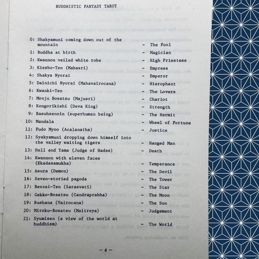 Buddhistic Fantasy Tarot — Signed & Numbered Limited Edition (No. 297/300) | 1982 Shigeki Gomi M.D., Suwa Nagano Japan | Metta-Blessed™
