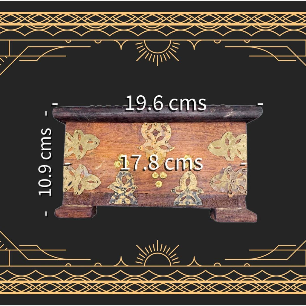 Dual-Chamber Transmutation Box — Original Handmade Wooden Vessel with Brass Adornment | Metta-Blessed™