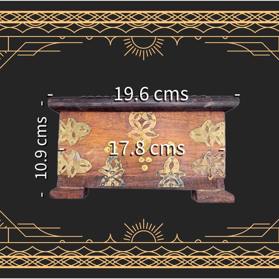 Dual-Chamber Transmutation Box — Original Handmade Wooden Vessel with Brass Adornment | Metta-Blessed™