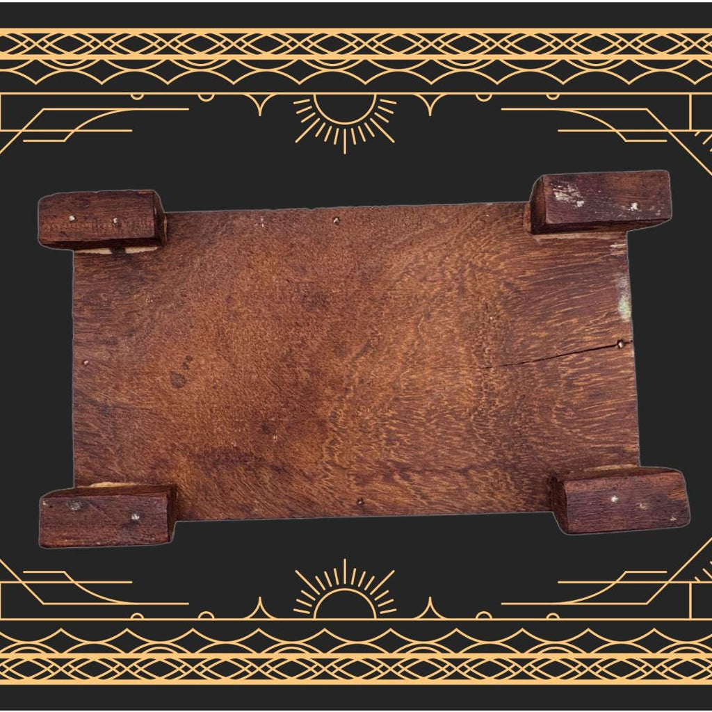 Dual-Chamber Transmutation Box — Original Handmade Wooden Vessel with Brass Adornment | Metta-Blessed™