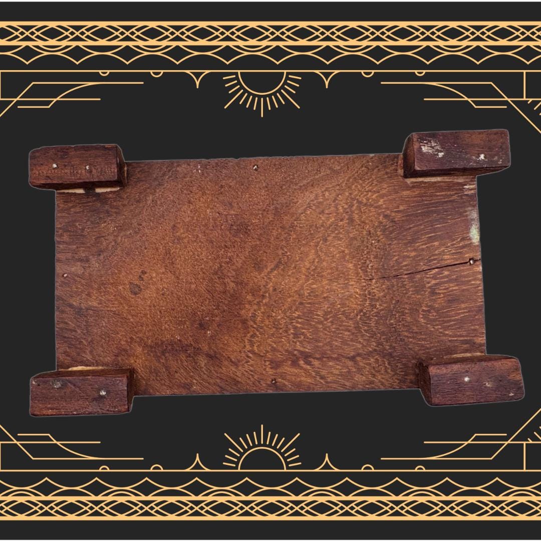 Dual-Chamber Transmutation Box — Original Handmade Wooden Vessel with Brass Adornment | Metta-Blessed™
