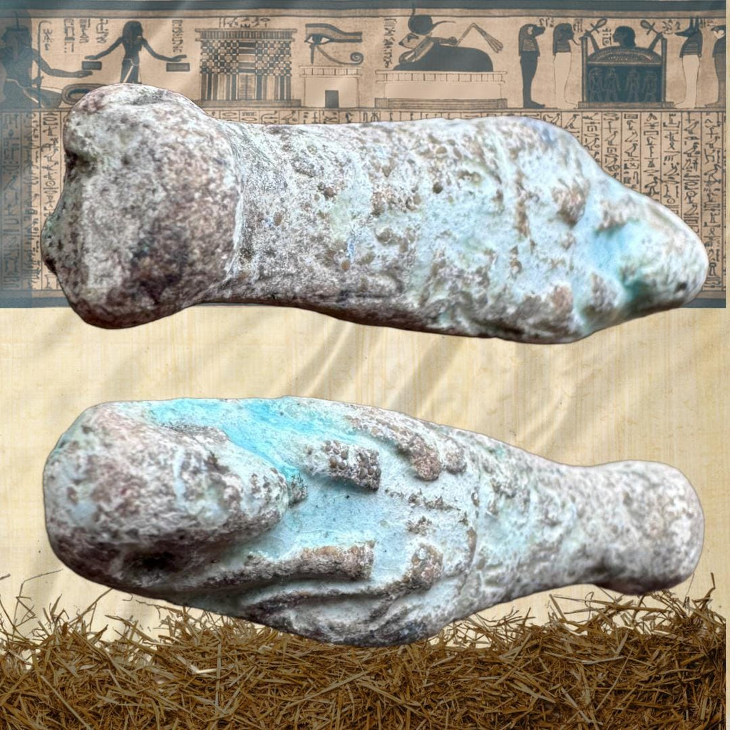 Ancient Egyptian Faience Ushabti Figures: c. 664-332 BCE | Metta-Blessed | Sacred Collection