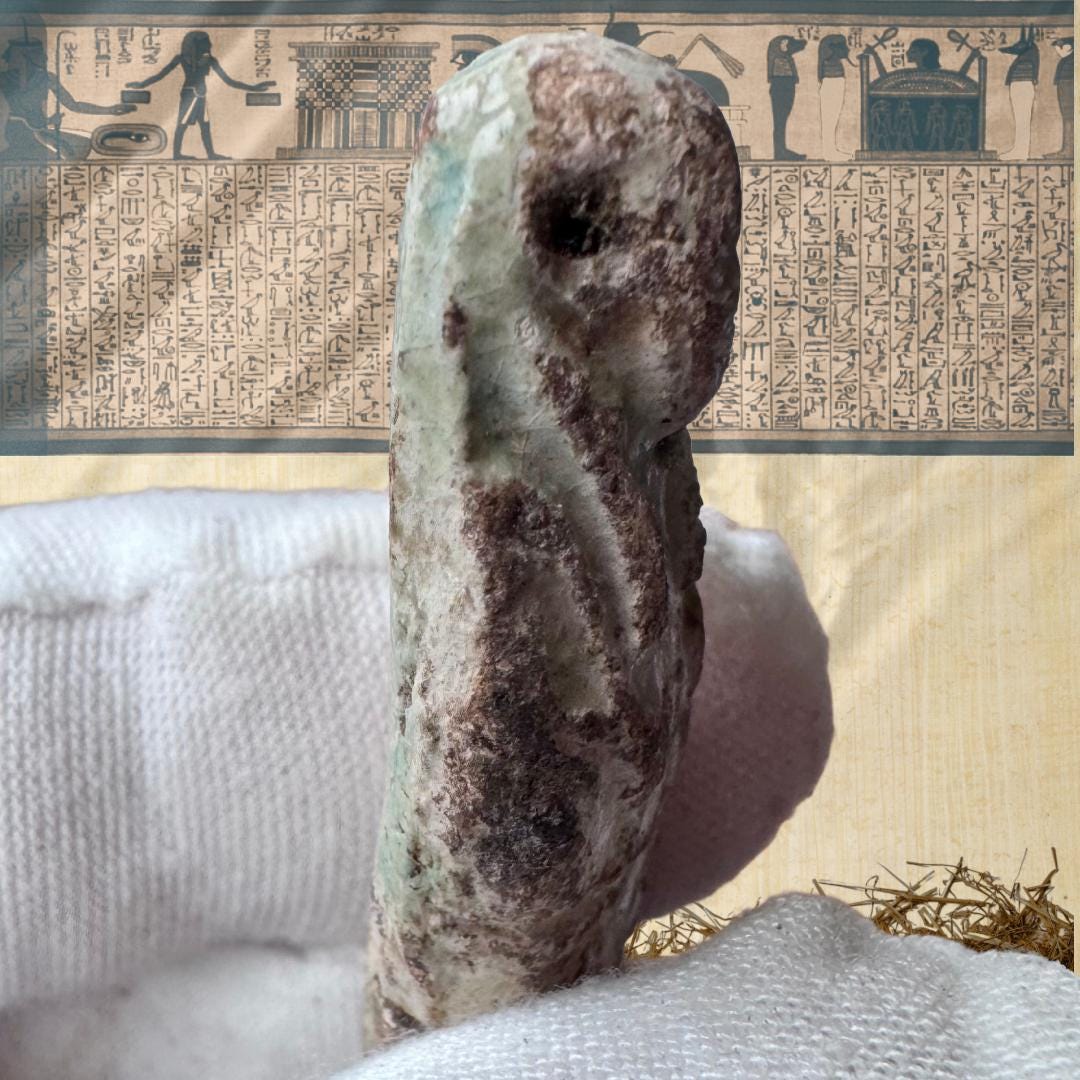 Ancient Egyptian Faience Ushabti Figures: c. 664-332 BCE | Metta-Blessed | Sacred Collection