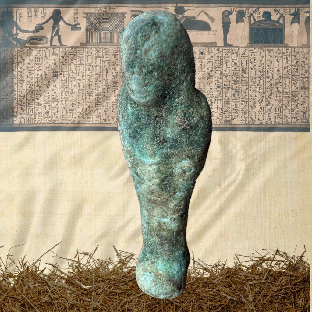 Ancient Egyptian Faience Ushabti Figures: c. 664-332 BCE | Metta-Blessed | Sacred Collection