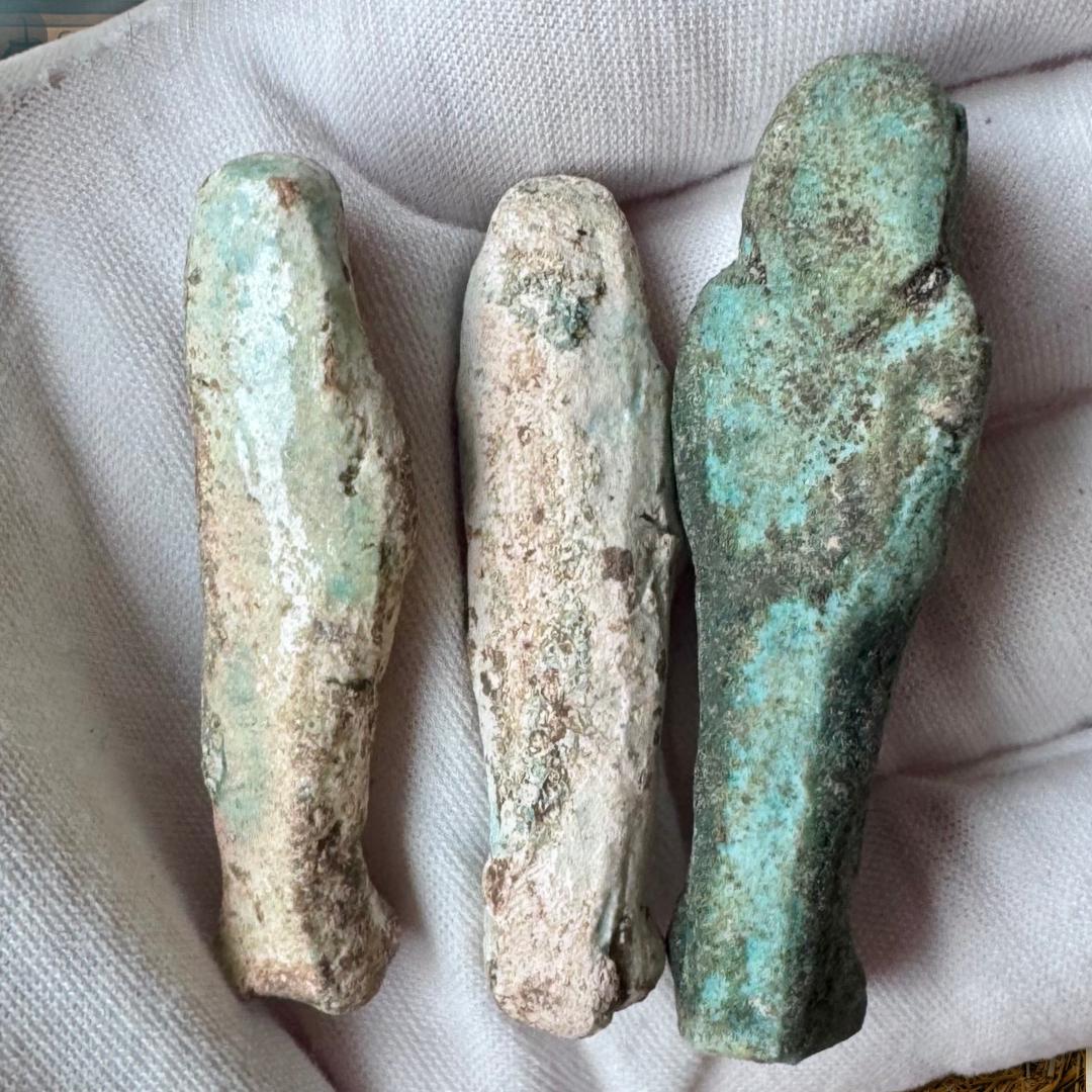 Ancient Egyptian Faience Ushabti Figures: c. 664-332 BCE | Metta-Blessed | Sacred Collection
