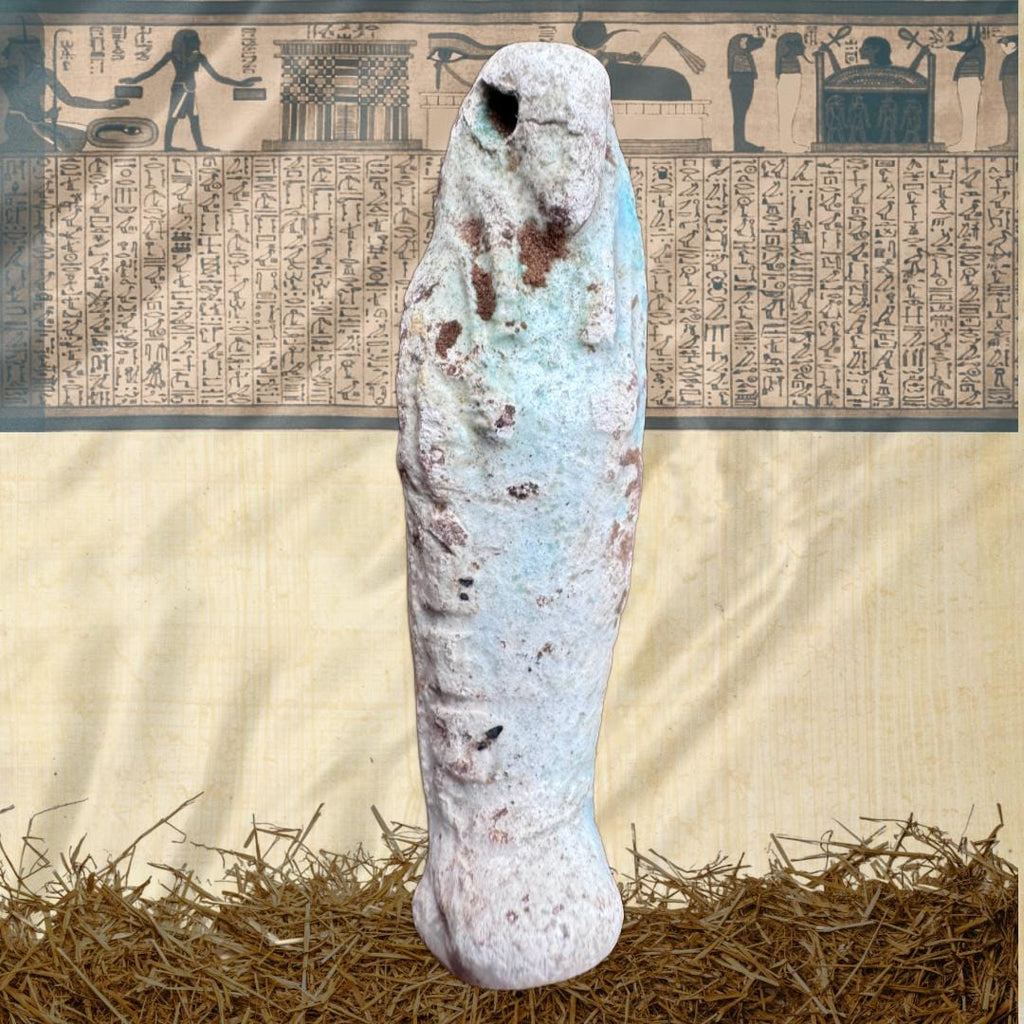 Ancient Egyptian Faience Ushabti Figures: c. 664-332 BCE | Metta-Blessed | Sacred Collection