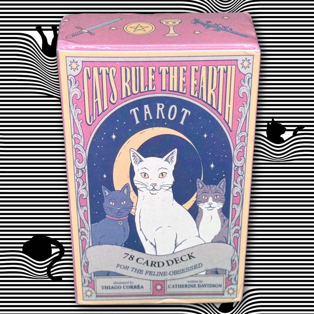 Cats Rule The Earth Tarot 78-card deck for the feline-obsessed and intuitively attuned | Metta-Blessed™