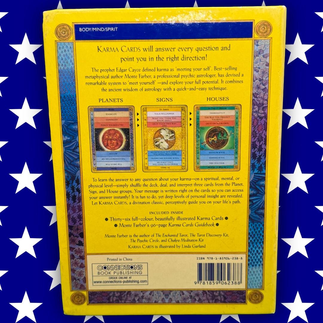 Karma Cards — Monte Farber (2007 Connections Edition) | Astrology 36-card Deck | Complete Set | Metta-Blessed™