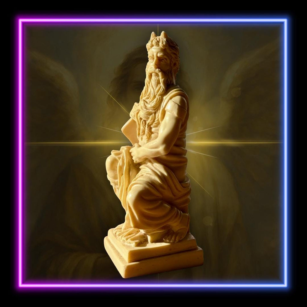 Archangel Metatron Enchanted - Michelangelo's Moses Statue: Ruggeri Italian Replica | Made in Italy | Metta-Blessed™