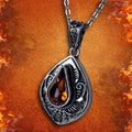 Enchanted Necklace - Spirit Of The Ember Watcher | Amber Flame Guardian Pendant – Metta-Blessed™