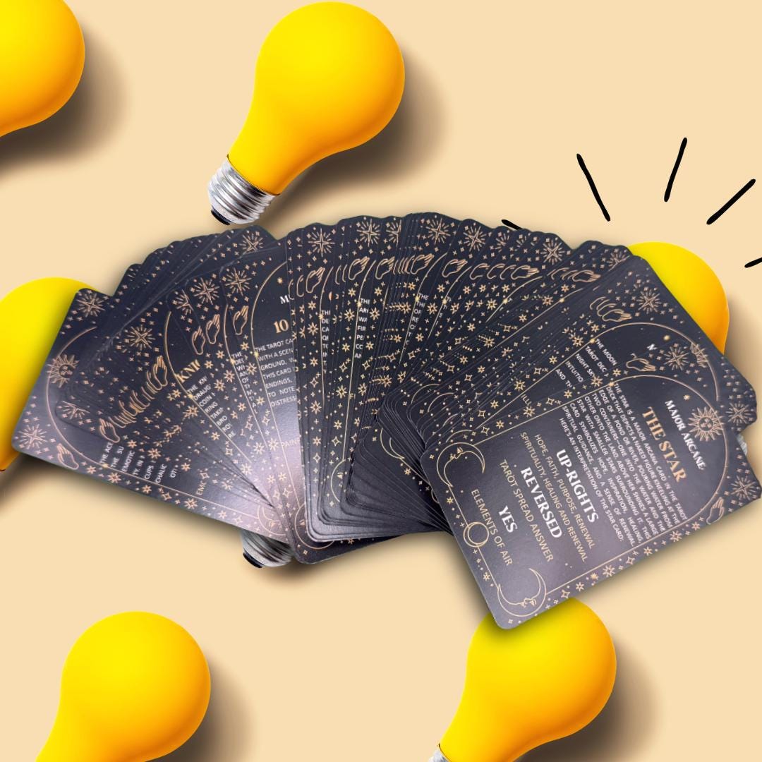 Beginner's Tarot | 78-card Tarot Learning Deck | Image and Meaning per card | Metta-Blessed™