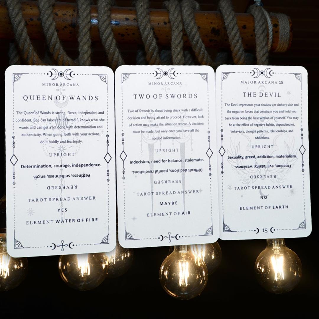 Beginner's Tarot | 78-card Tarot Learning Deck | Meaning on each card | Metta-Blessed™