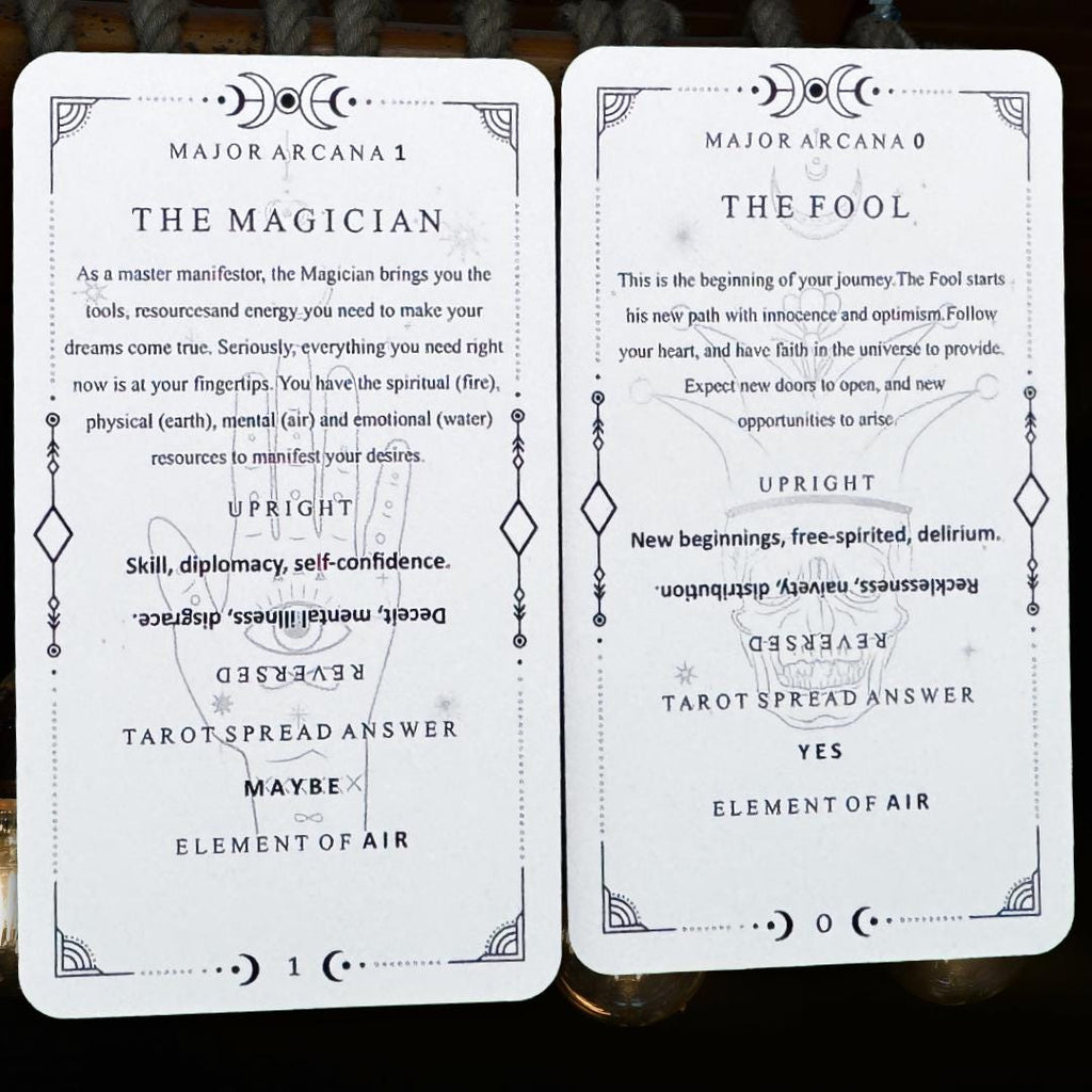 Beginner's Tarot | 78-card Tarot Learning Deck | Meaning on each card | Metta-Blessed™