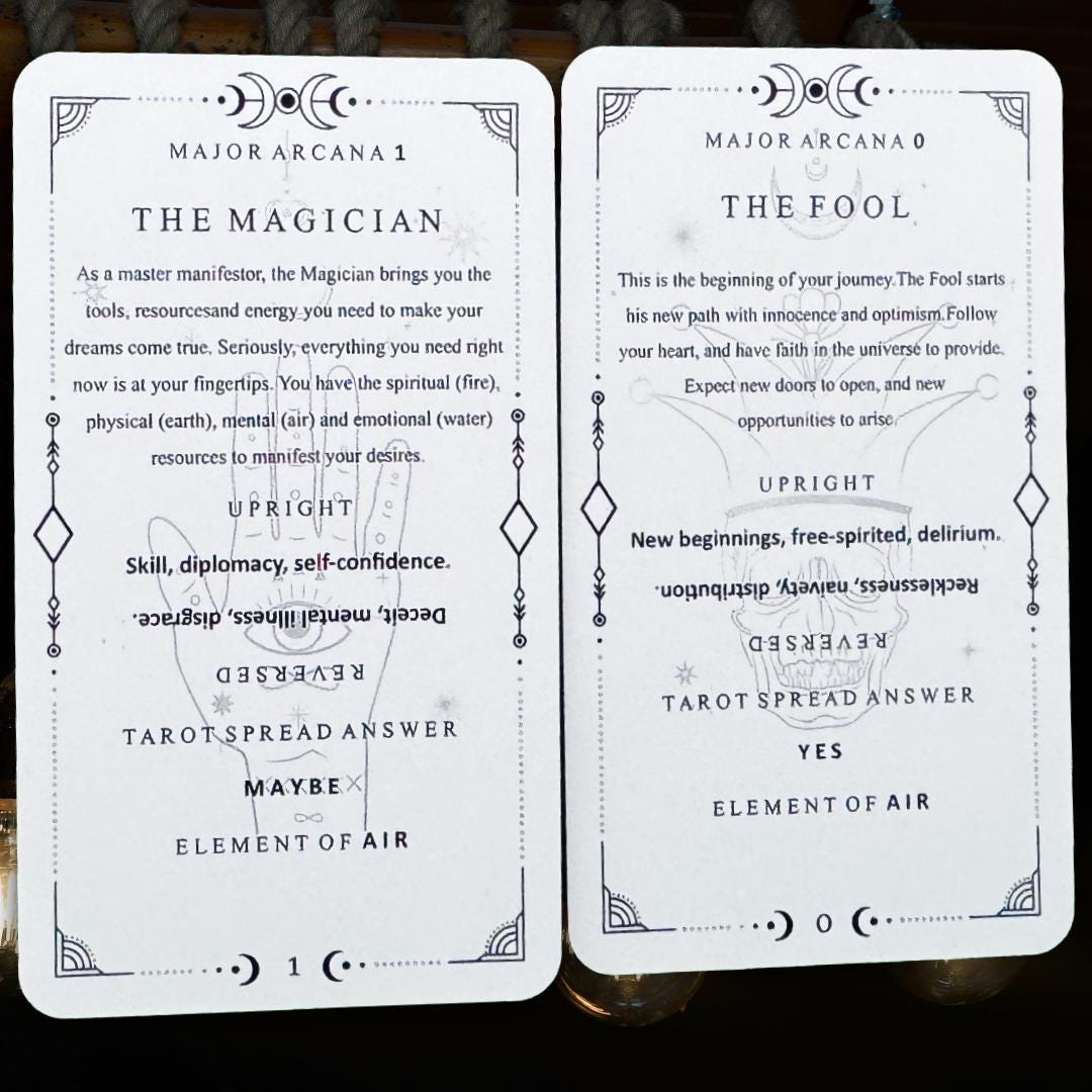 Beginner's Tarot | 78-card Tarot Learning Deck | Meaning on each card | Metta-Blessed™