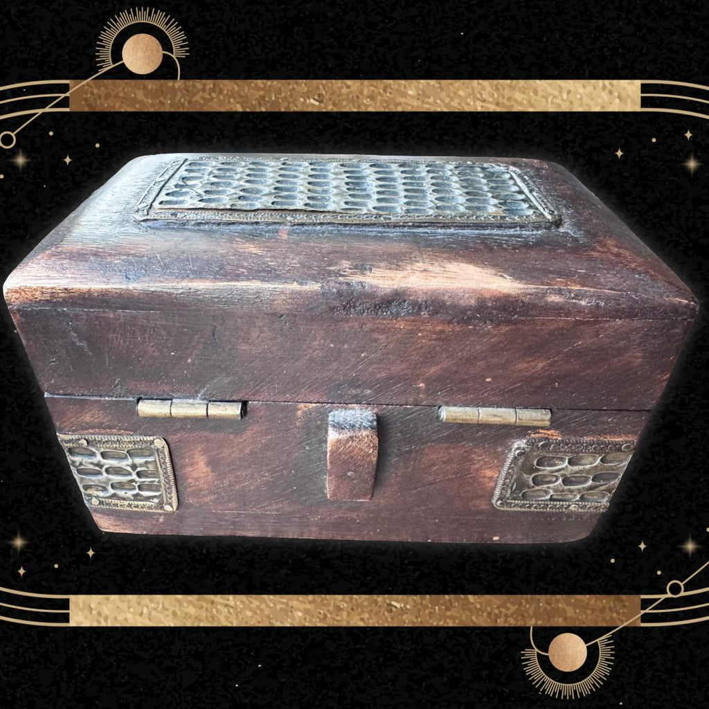 Charging & Protection Box - Vintage Reclaimed Wood | Strong Energy Link - Spirit Vessel | Metta-Blessed™