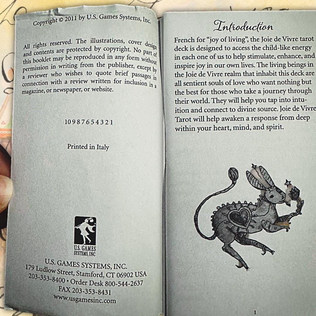 Joie de Vivre Tarot – First Italian Edition (2011) | Paulina Cassidy | Collector’s Deck | Metta-Blessed™