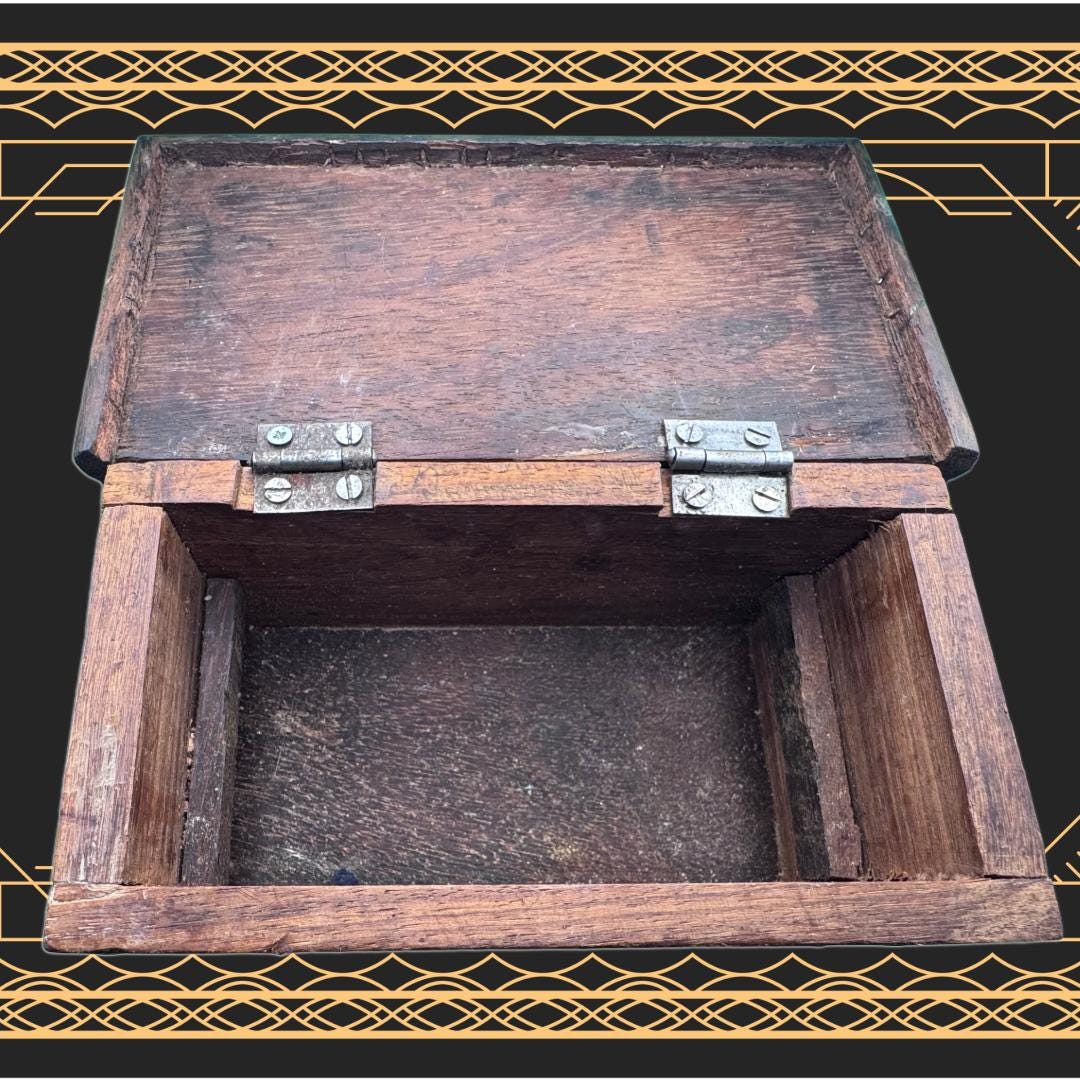Dual-Chamber Transmutation Box — Original Handmade Wooden Vessel with Brass Adornment | Metta-Blessed™