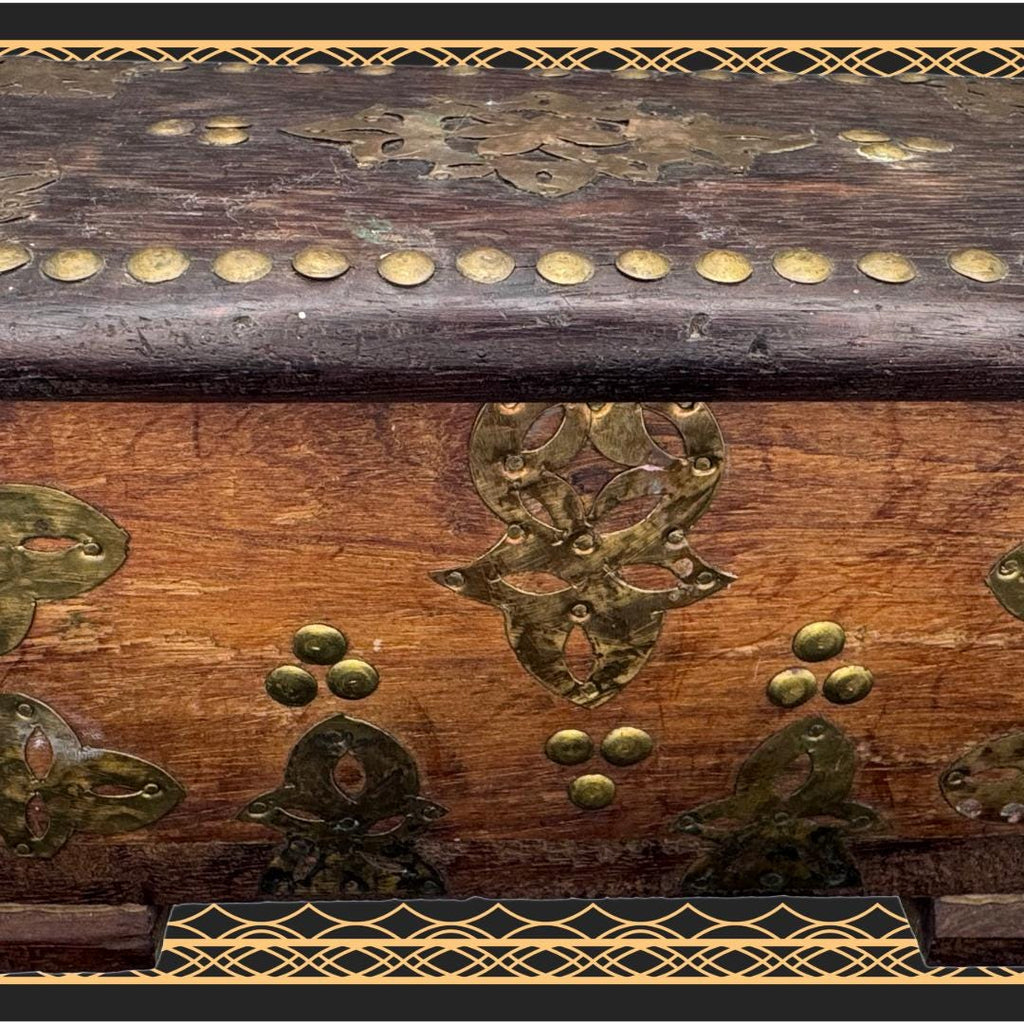 Dual-Chamber Transmutation Box — Original Handmade Wooden Vessel with Brass Adornment | Metta-Blessed™
