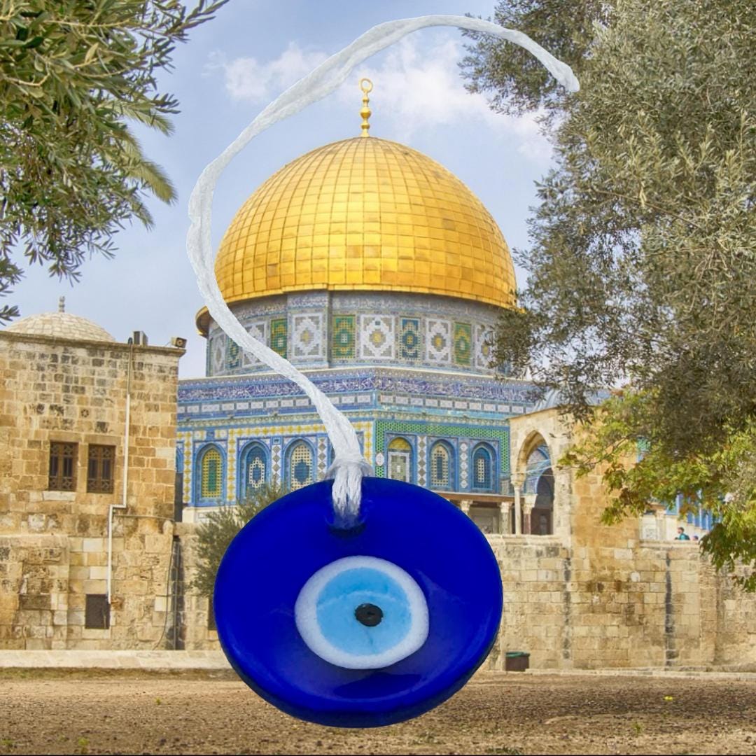 Holy Land Protection & Blessing Box - Jordan River Holy Water • Ben Porat Red Threads • Evil Eye Talisman • Traveler’s Blessing