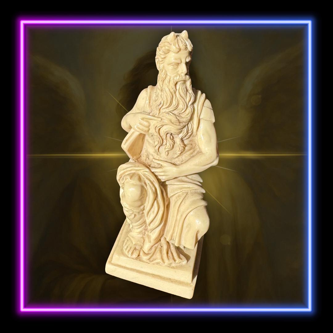 Archangel Metatron Enchanted - Michelangelo's Moses Statue: Ruggeri Italian Replica | Made in Italy | Metta-Blessed™