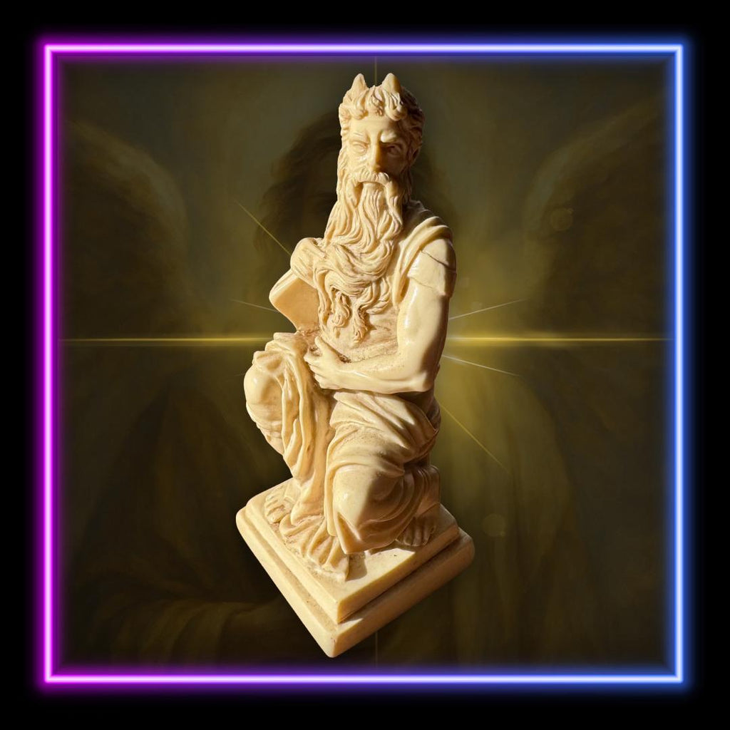 Archangel Metatron Enchanted - Michelangelo's Moses Statue: Ruggeri Italian Replica | Made in Italy | Metta-Blessed™