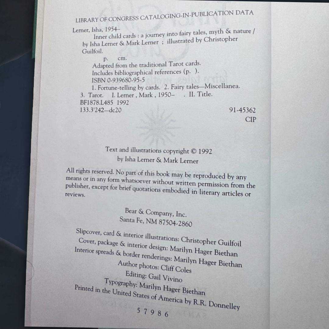 INNER CHILD CARDS — 1992 First Edition | A Practitioner’s Journey into Fairy-Tale Healing & Soul Memory | Metta-Blessed™