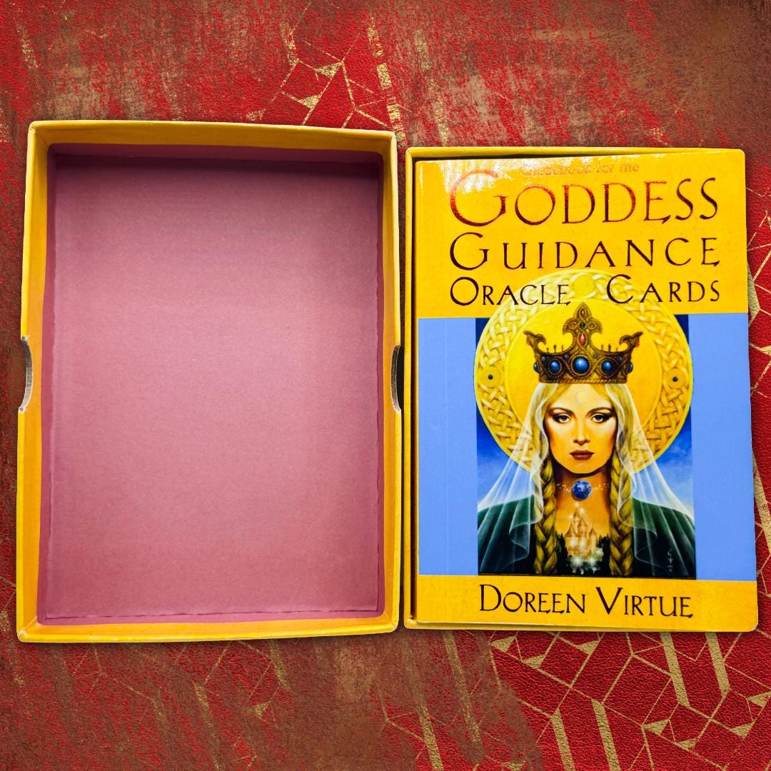 Goddess Guidance Oracle Cards - Doreen Virtue, Ph.D. (2004) 44-Card Deck + Guidebook | Golden Gilt Edges | 1st Ed. OOP | Metta-Blessed™