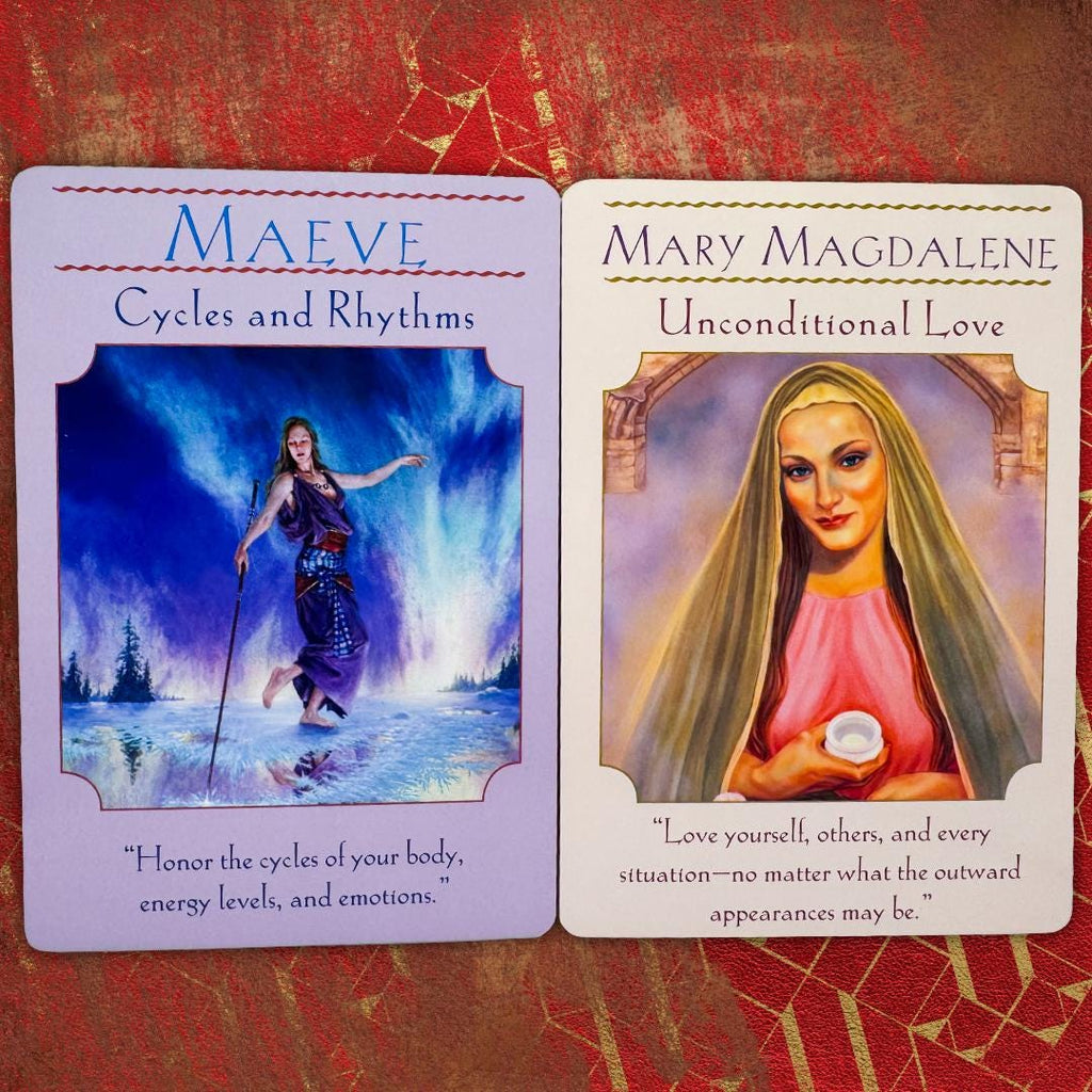 Goddess Guidance Oracle Cards - Doreen Virtue, Ph.D. (2004) 44-Card Deck + Guidebook | Golden Gilt Edges | 1st Ed. OOP | Metta-Blessed™