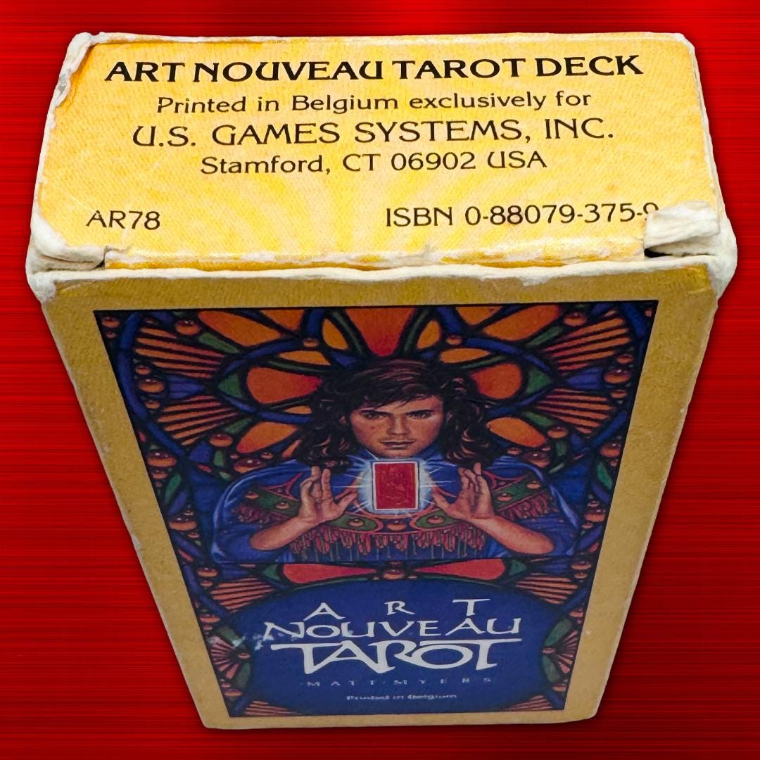 Art Nouveau Tarot Deck by Matt Myers (1989) – Vintage U.S. Games | Practitioner’s Legacy | Complete with Booklet | Metta-Blessed™
