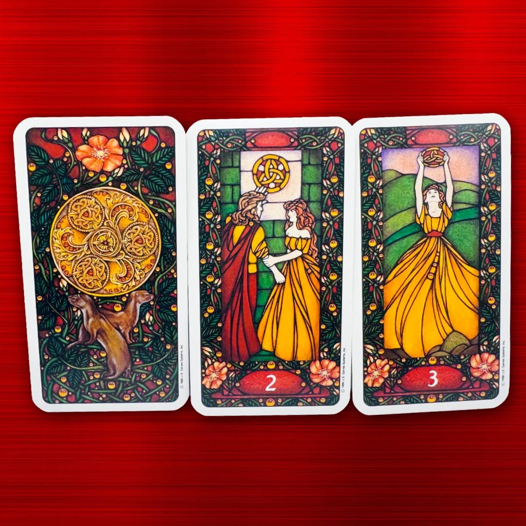 Art Nouveau Tarot Deck by Matt Myers (1989) – Vintage U.S. Games | Practitioner’s Legacy | Complete with Booklet | Metta-Blessed™