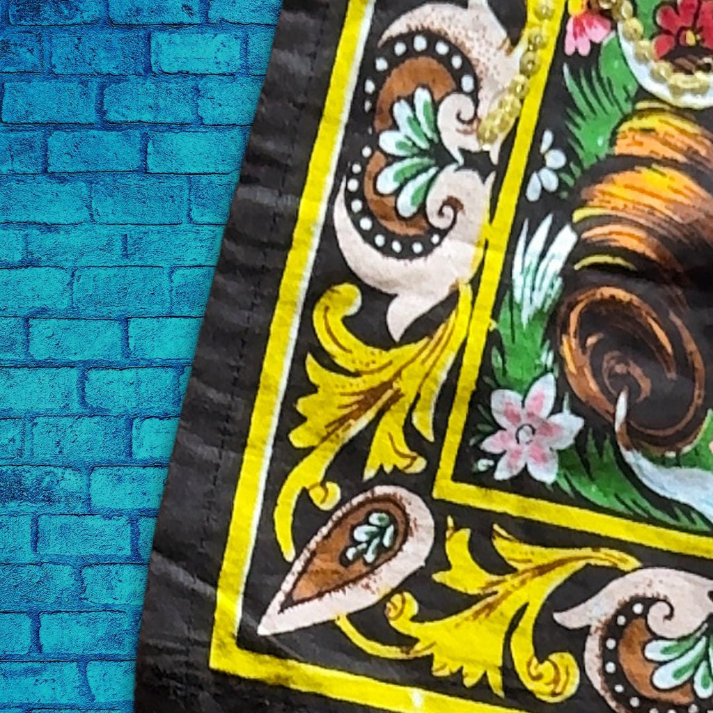 Large Vintage Kali Ma Devotional Textile | Temple-Scale Altar Cloth | Practitioner’s Legacy | Metta-Blessed™