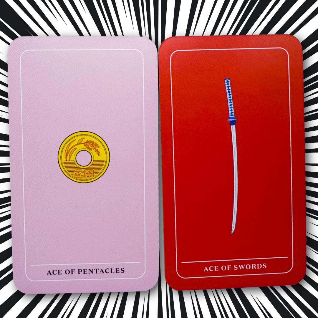 Anime Tarot by Natasha Yglesias (2022) | 78-Card Tarot Deck & Guidebook | Anime-Inspired Divination Cards | Metta-Blessed™