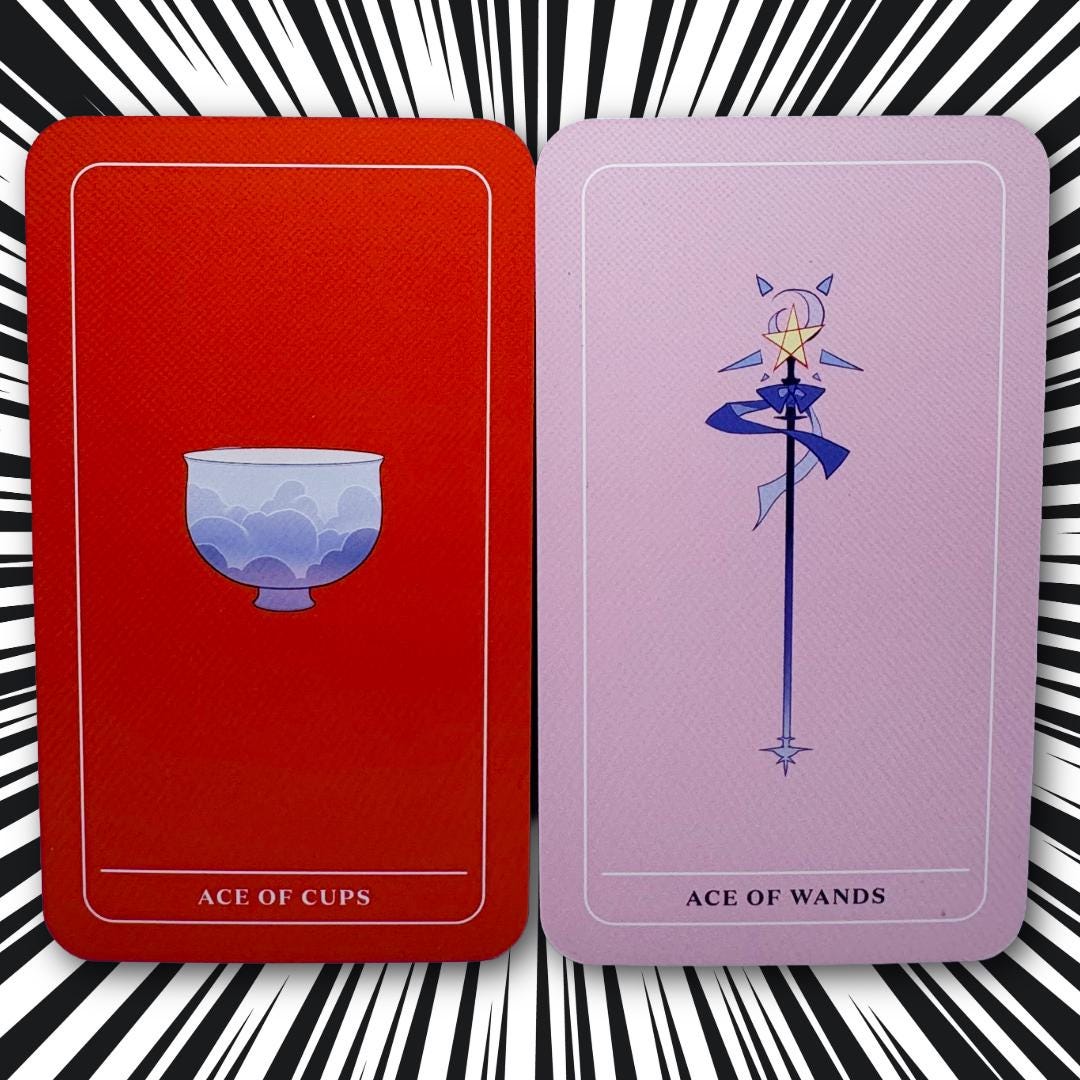 Anime Tarot by Natasha Yglesias (2022) | 78-Card Tarot Deck & Guidebook | Anime-Inspired Divination Cards | Metta-Blessed™