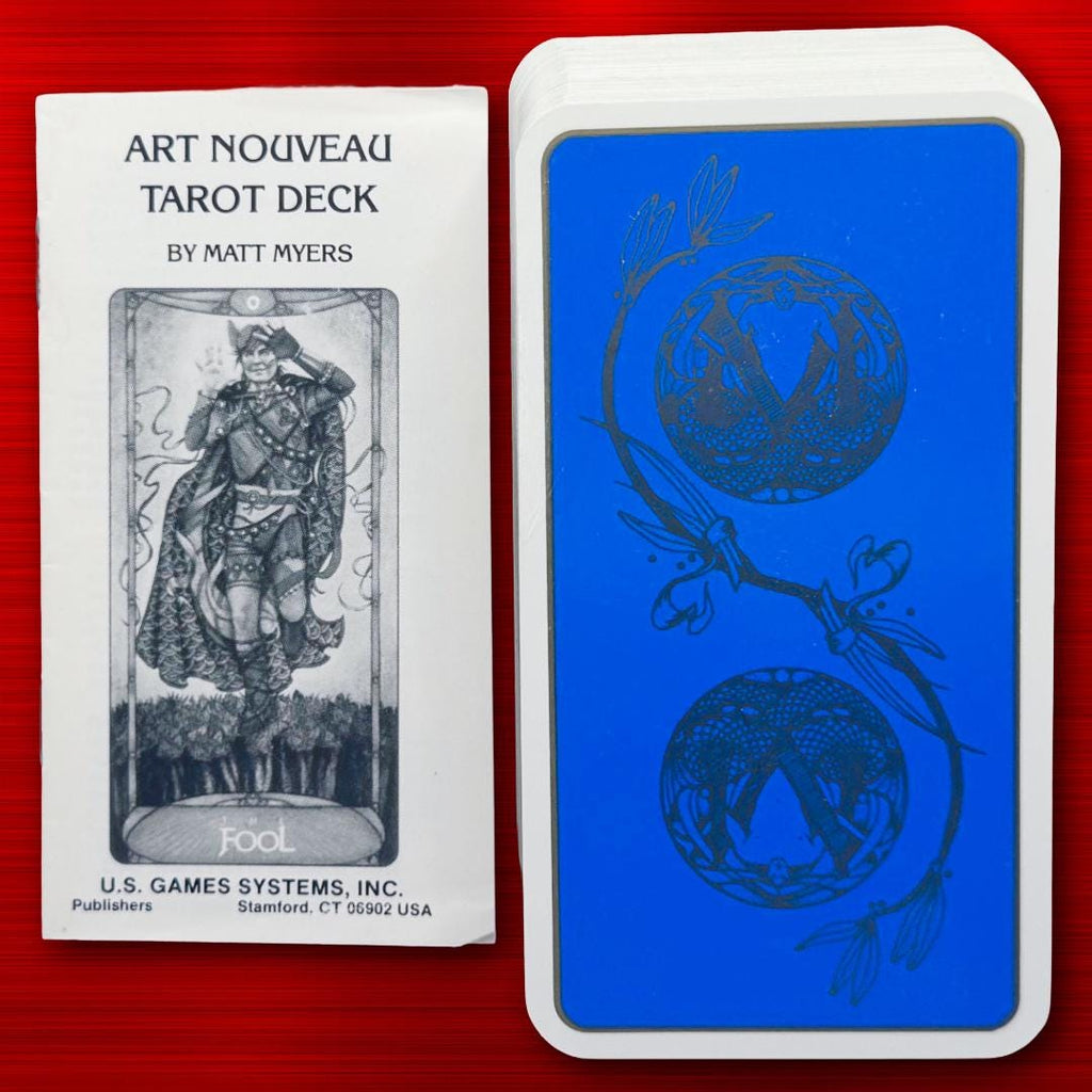 Art Nouveau Tarot Deck by Matt Myers (1989) – Vintage U.S. Games | Practitioner’s Legacy | Complete with Booklet | Metta-Blessed™
