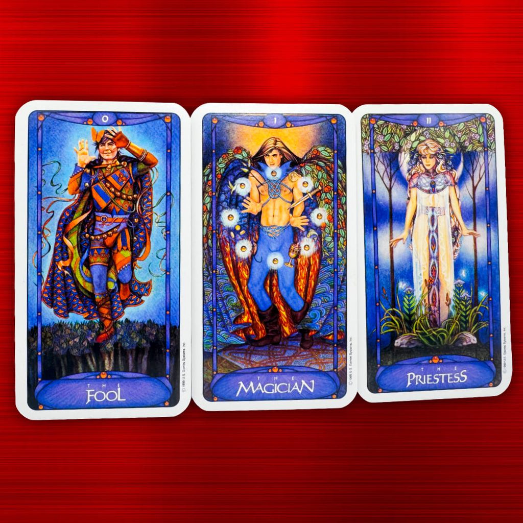 Art Nouveau Tarot Deck by Matt Myers (1989) – Vintage U.S. Games | Practitioner’s Legacy | Complete with Booklet | Metta-Blessed™