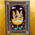 Large Hand-Embroidered Celestial Dancer Textile on Velvet | Vintage Southeast Asian Ceremonial Wall Art (109 × 79 cm) | Metta-Blessed™