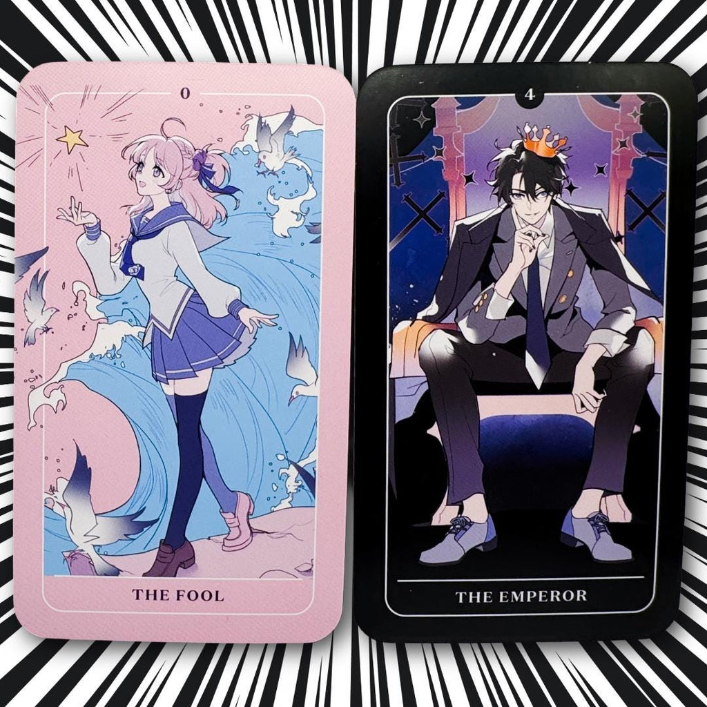 Anime Tarot by Natasha Yglesias (2022) | 78-Card Tarot Deck & Guidebook | Anime-Inspired Divination Cards | Metta-Blessed™