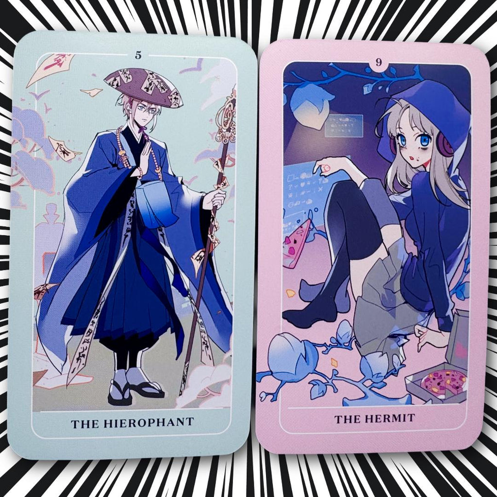 Anime Tarot by Natasha Yglesias (2022) | 78-Card Tarot Deck & Guidebook | Anime-Inspired Divination Cards | Metta-Blessed™